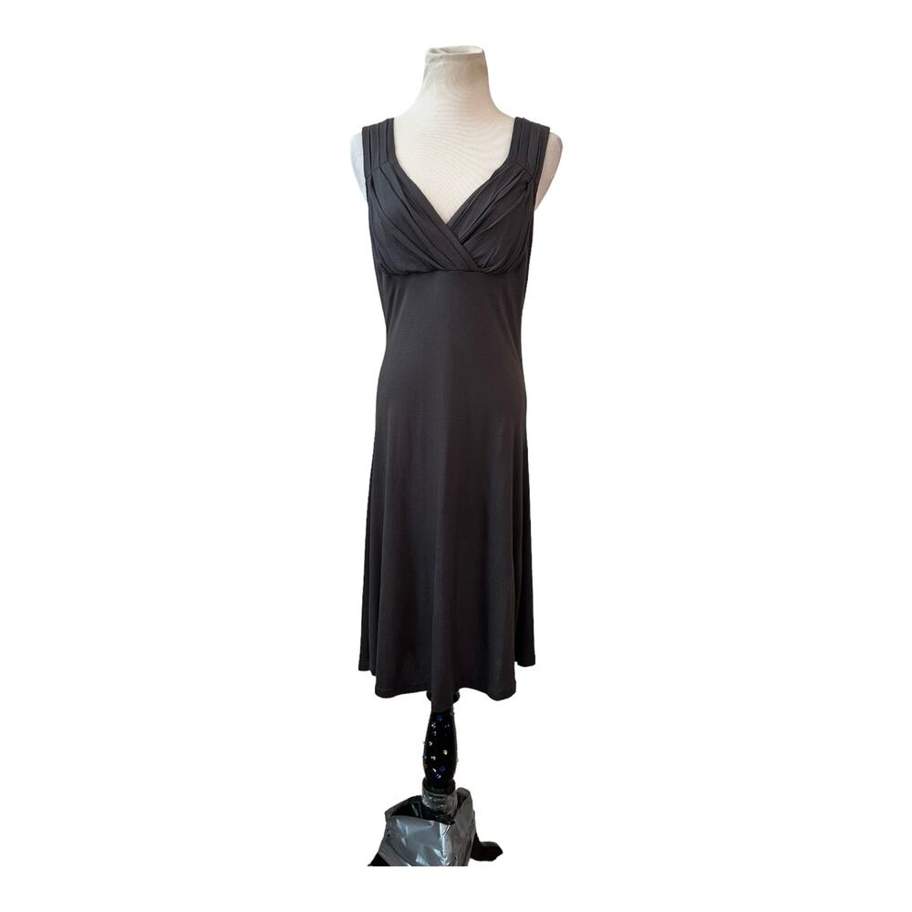 INC brown rayon sleeveless midi summer dress size small